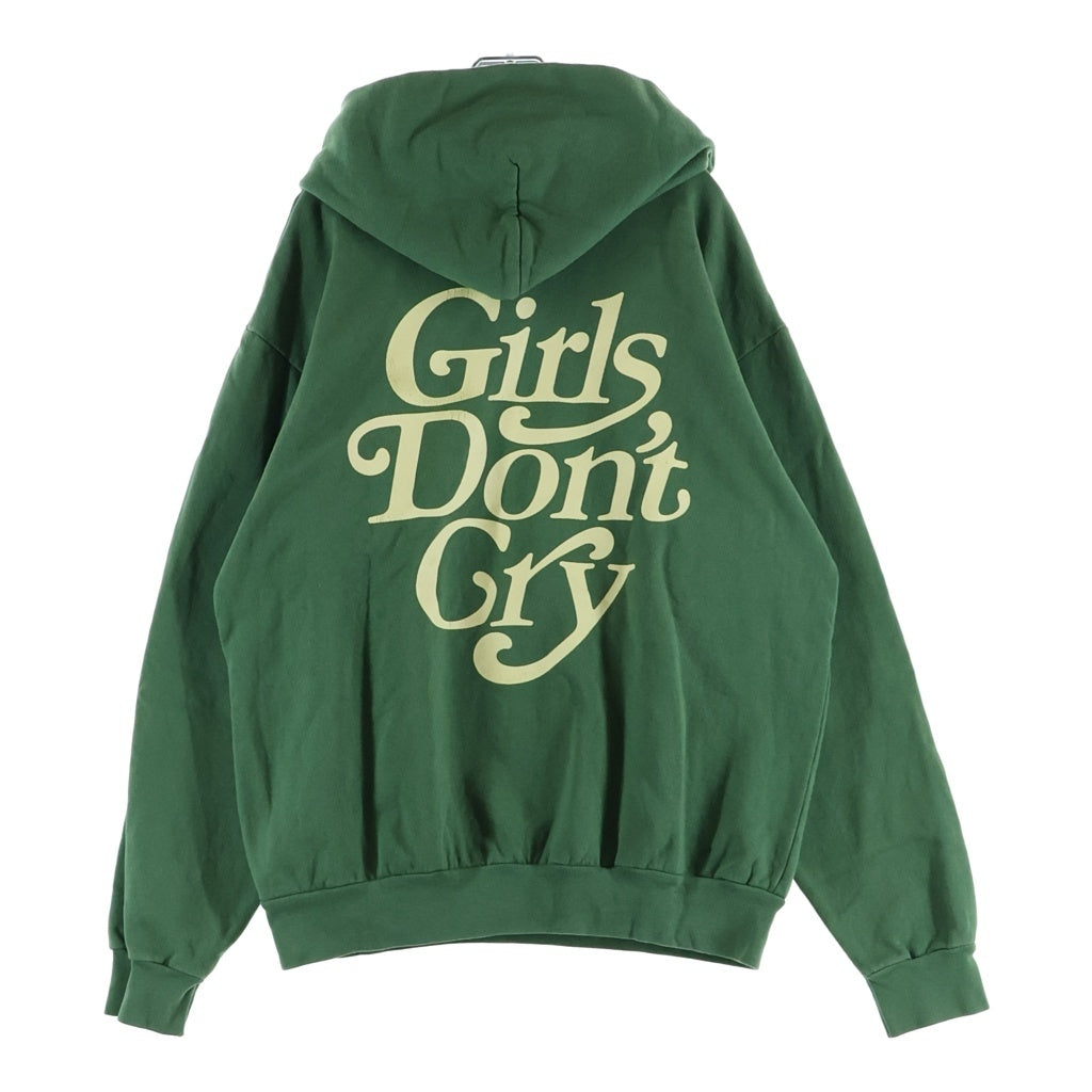 Girls Don't Cry(ガールズドントクライ) Logo Hoodie プルオーバーパーカー フーディ スウェット グリーン