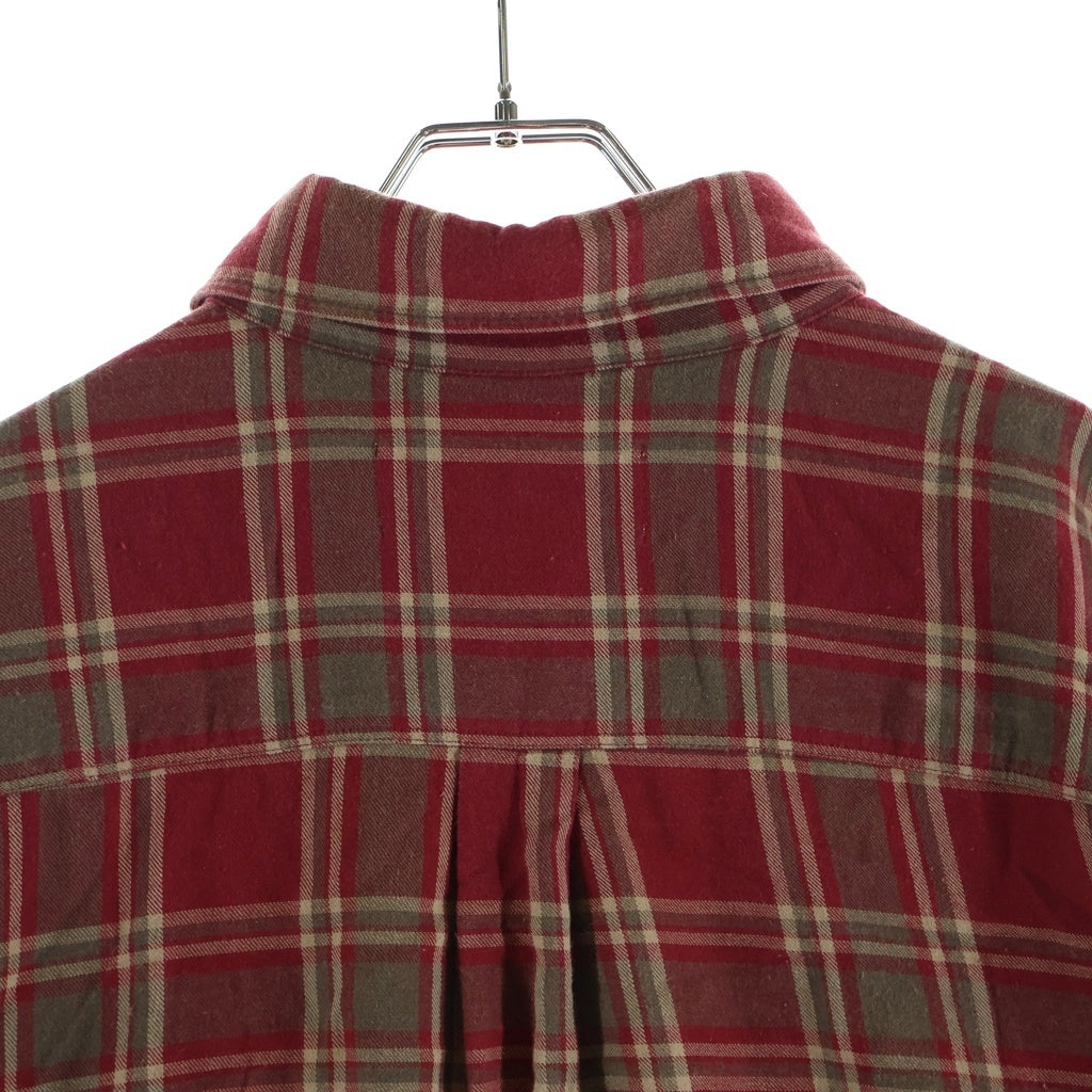 ERL(イーアールエル) Check L/S Shirt チェックシャツ レッド ERL09-B001-B007