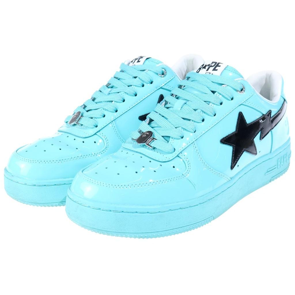 A BATHING APE(アベイシングエイプ) BAPE STA OS #1 M2 ベイプスタ パテントレザー ローカットスニーカー ターコイズ US11/29CM 001FWL801301M