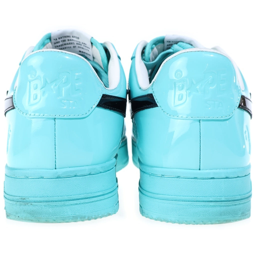 A BATHING APE(アベイシングエイプ) BAPE STA OS #1 M2 ベイプスタ パテントレザー ローカットスニーカー ターコイズ US11/29CM 001FWL801301M