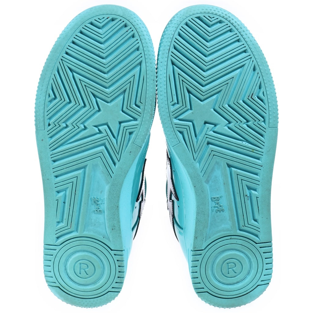 A BATHING APE(アベイシングエイプ) BAPE STA OS #1 M2 ベイプスタ パテントレザー ローカットスニーカー ターコイズ US11/29CM 001FWL801301M