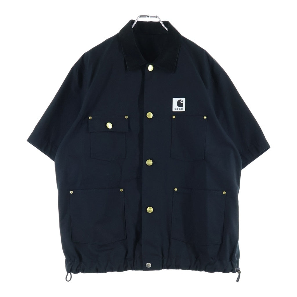 Sacai(サカイ) 26SS Carhartt WIP Duck Shirt カーハート ダックシャツ 半袖シャツ ブラック 26-03991M