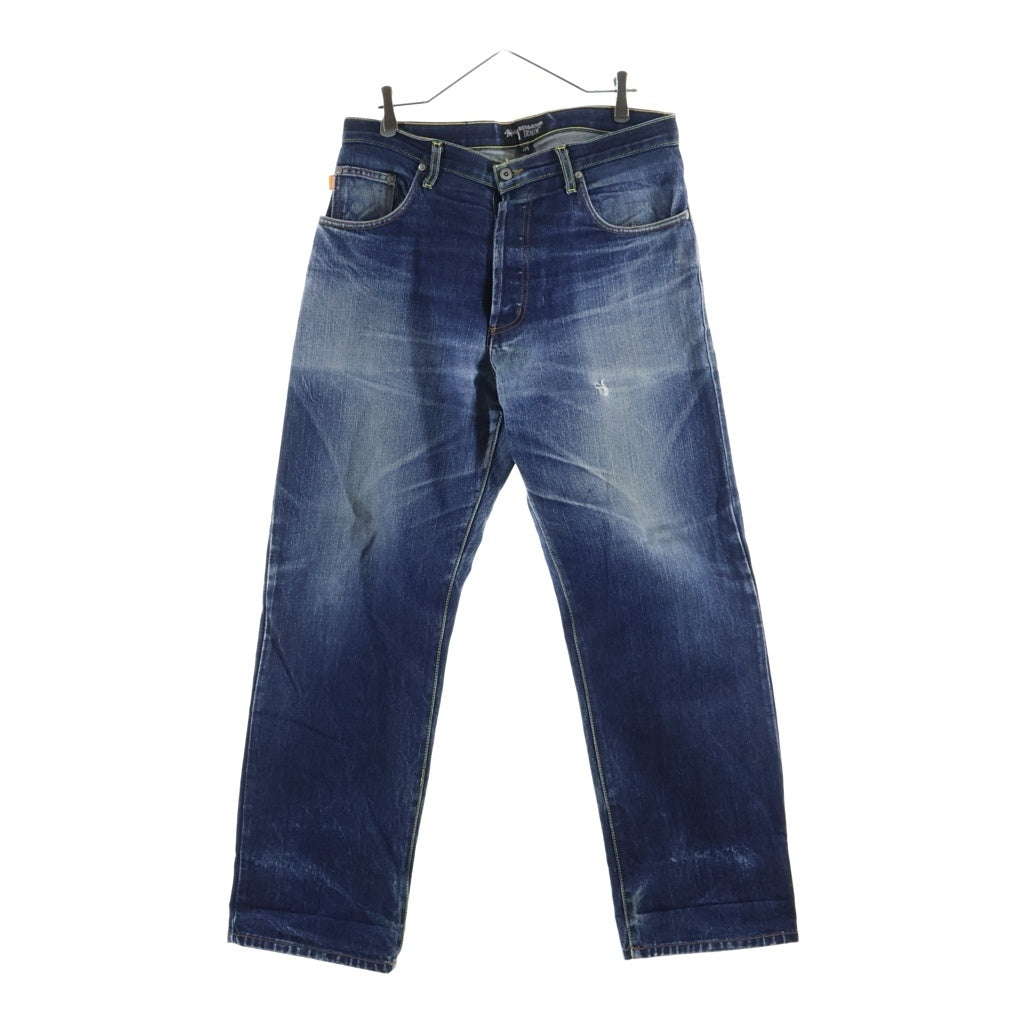 STUSSY(ステューシー) 90S‐00S OLD ROUGH and RUGGED ラフ アンド ラゲッド ボタンフライ ワイドストレート デニムパンツ ジーンズ インディゴ