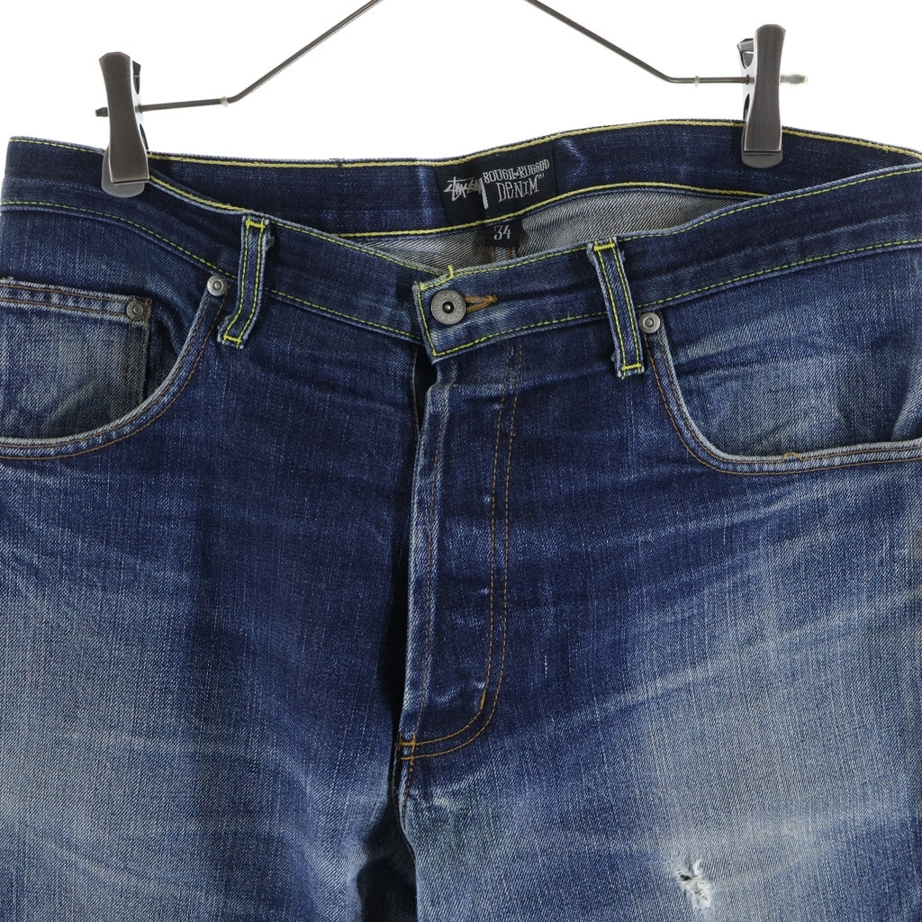 STUSSY(ステューシー) 90S‐00S OLD ROUGH and RUGGED ラフ アンド ラゲッド ボタンフライ ワイドストレート デニムパンツ ジーンズ インディゴ