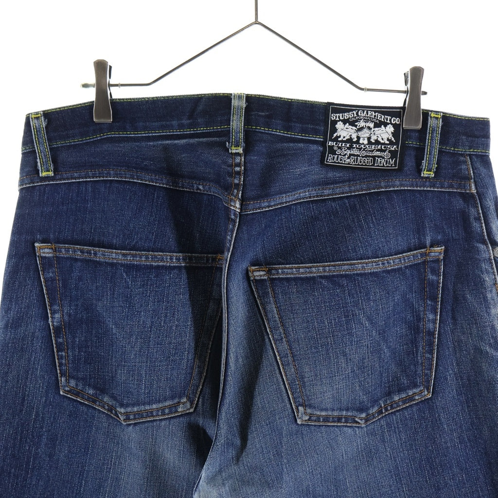 STUSSY(ステューシー) 90S‐00S OLD ROUGH and RUGGED ラフ アンド ラゲッド ボタンフライ ワイドストレート デニムパンツ ジーンズ インディゴ