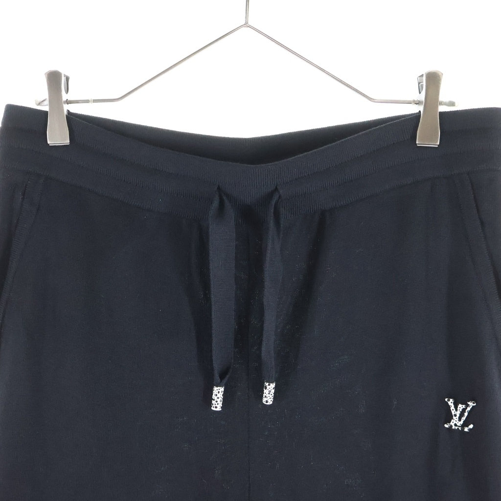 LOUIS VUITTON(ルイヴィトン) 23SS ×KUSAMA YAYOI Logo Knit Pant 草間彌生 ロゴ ニットパンツ ブラック RM231H X14 HON37W