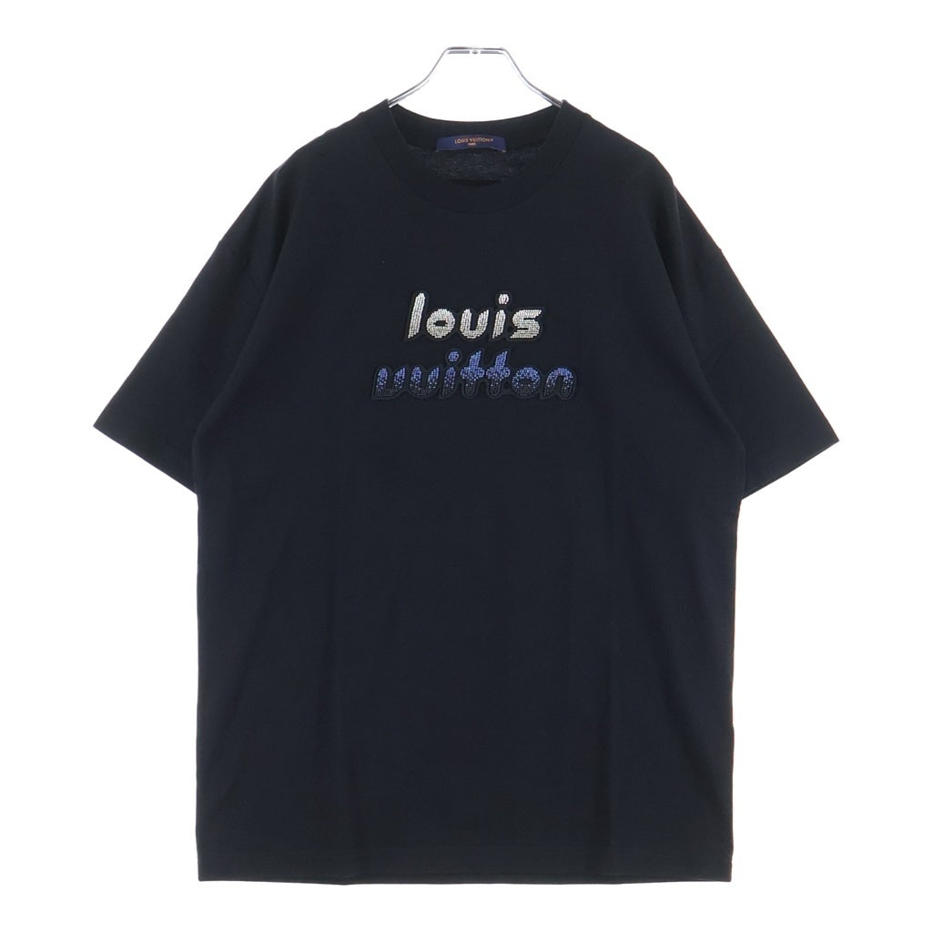 LOUIS VUITTON(ルイヴィトン) 23AW ビーズエンブロイダード クルーネック 半袖Tシャツ カットソー ブラック RM232 NPG HPY86W