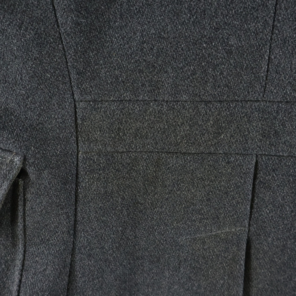 DIESEL BLACK GOLD(ディーゼルブラックゴールド) LEATHER COLLAR WOOL 5BJACKET レザー切り替え エルボーパッチ ウール ジャケット グレー
