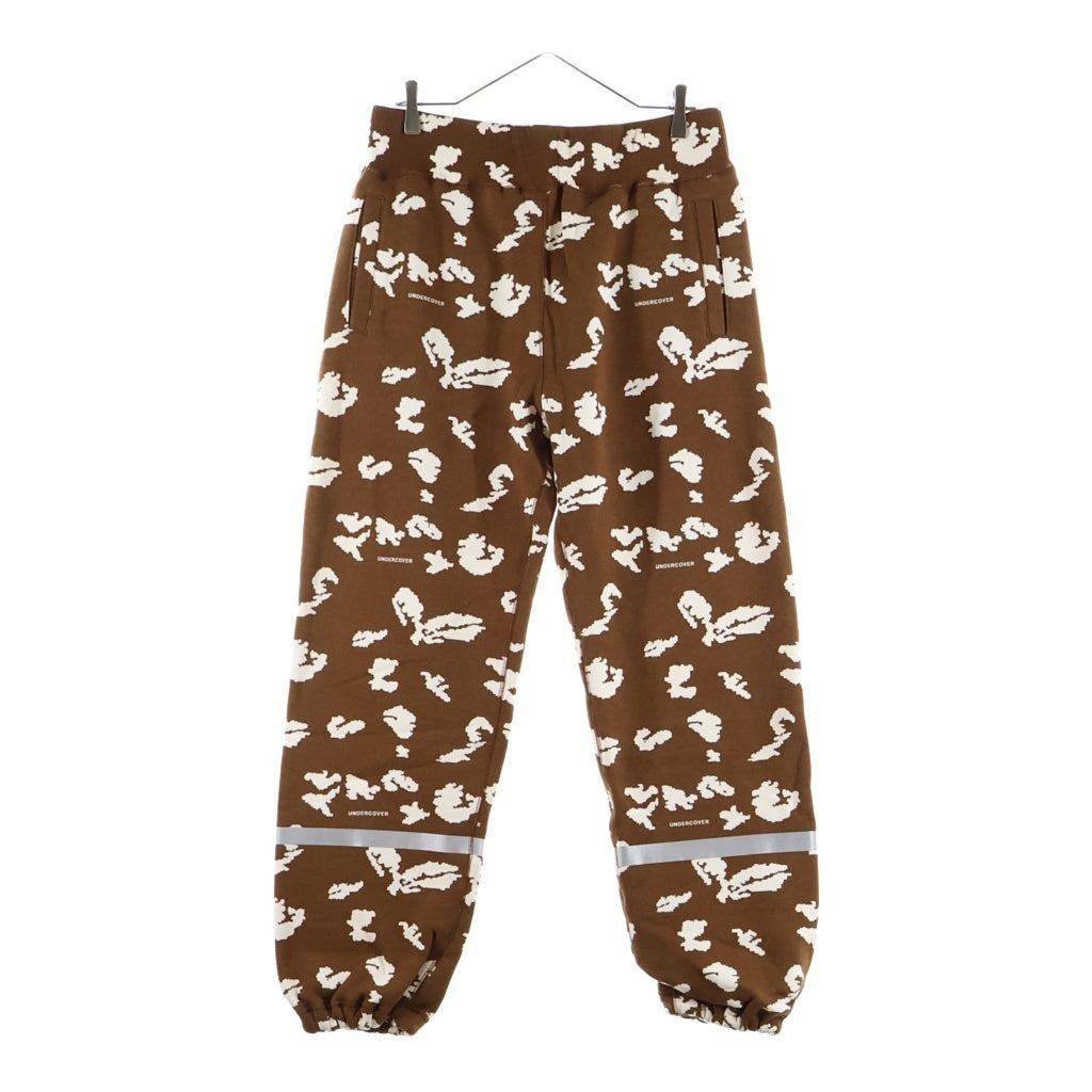 UNDERCOVER(アンダーカバー) 22AW Sweat Pants アブストラクトパターン スウェット トラックパンツ ブラウン UC2B4503-1