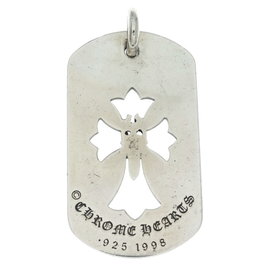 CHROME HEARTS(クロムハーツ) D TAG LRG CO CRS カットアウトクロスドッグタグ ラージ ペンダントトップ シルバー BCA239