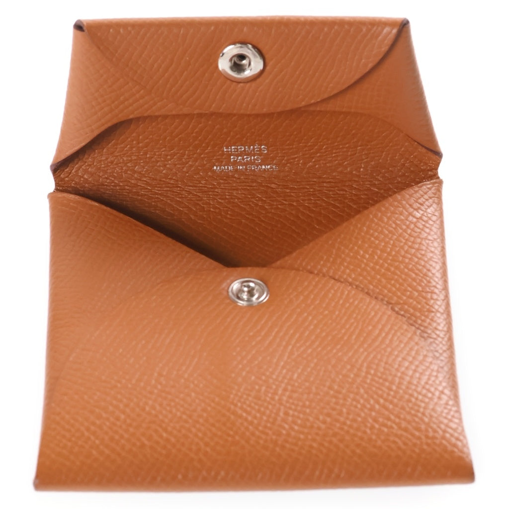 HERMES(エルメス) バスティア コインケース 小銭入れ コインパース ヴォーエプソン レザー ゴールド B刻印 レディース