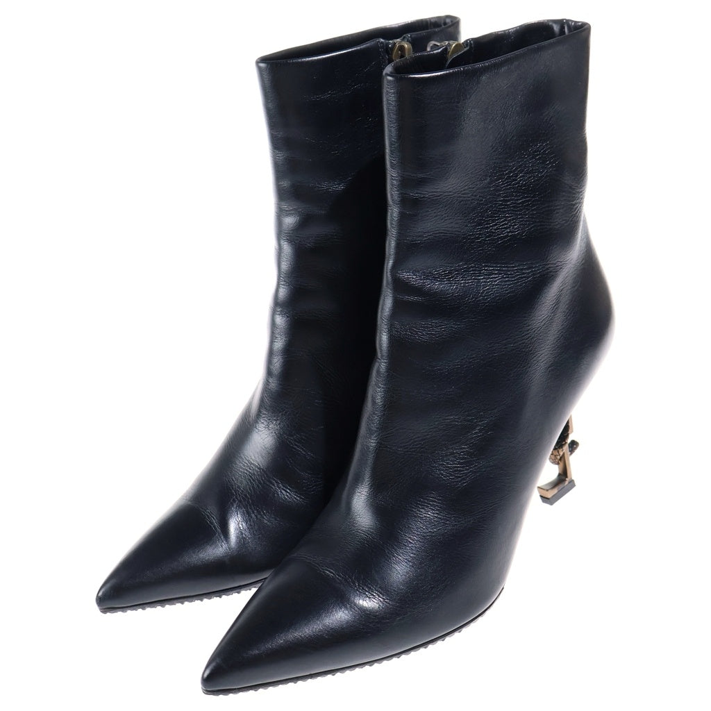 SAINT LAURENT PARIS(サンローランパリ) Opyum Ankle Boots オピウム アンクル ブーツ カサンドラロゴ ブラック レディース AU 578923