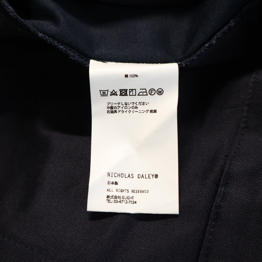 NO BRAND(ノーブランド) NICHOLAS DALEY 【ニコラスデイリー】 22SS PLEATED TROUSERS テーラードトラウザーズパンツ ネイビー PT2-C-NY