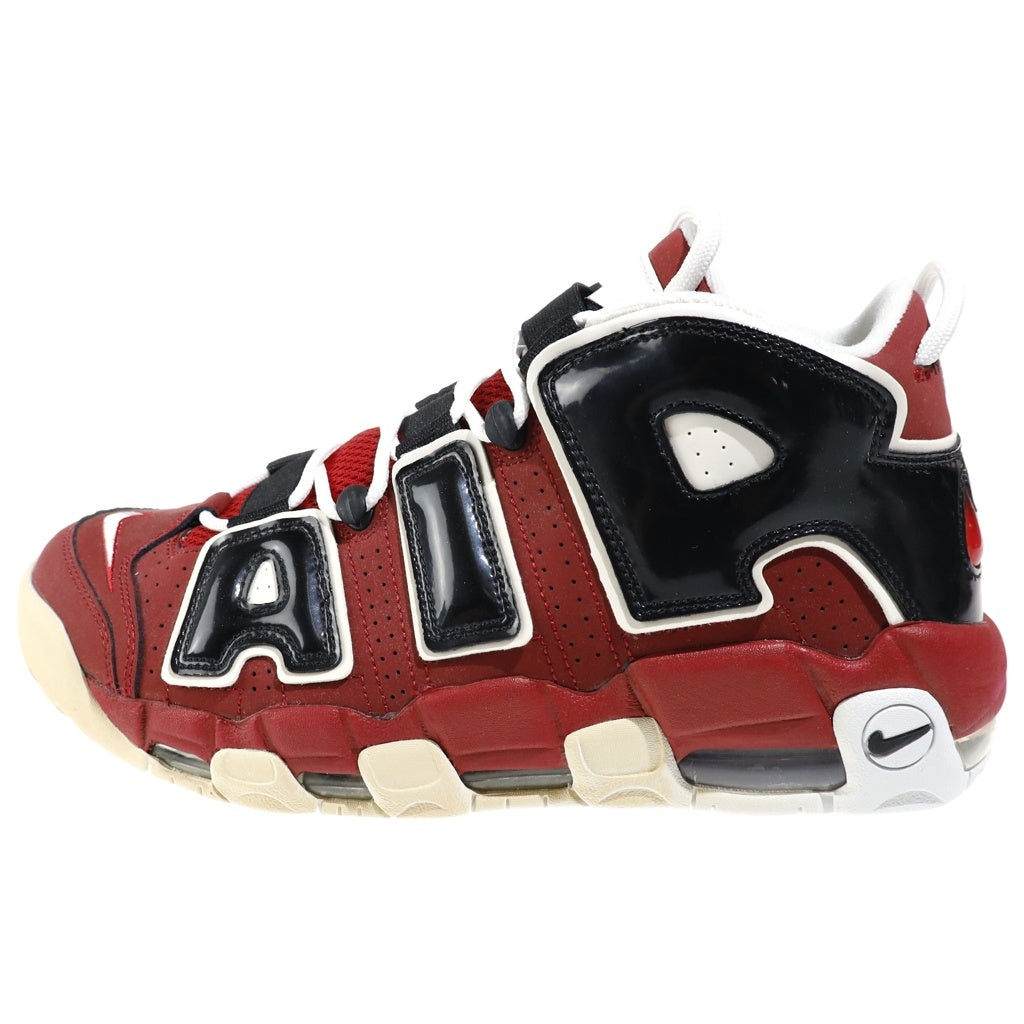 NIKE(ナイキ) IR MORE UPTEMPO BLACK AND VARSITY RED エア モアテン 96 ブラック アンド バーシティレッド ミッドカットスニーカー US10.5/28.5cm 921948-600
