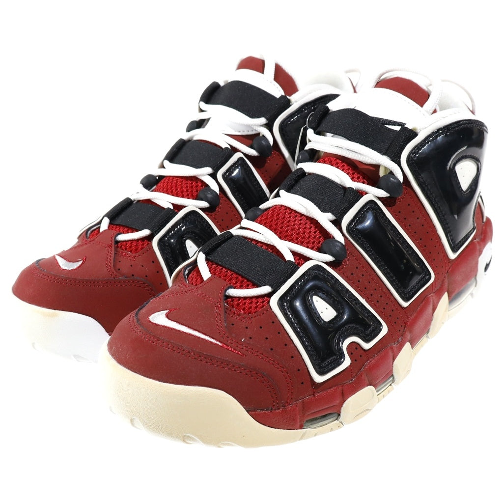NIKE(ナイキ) IR MORE UPTEMPO BLACK AND VARSITY RED エア モアテン 96 ブラック アンド バーシティレッド ミッドカットスニーカー US10.5/28.5cm 921948-600
