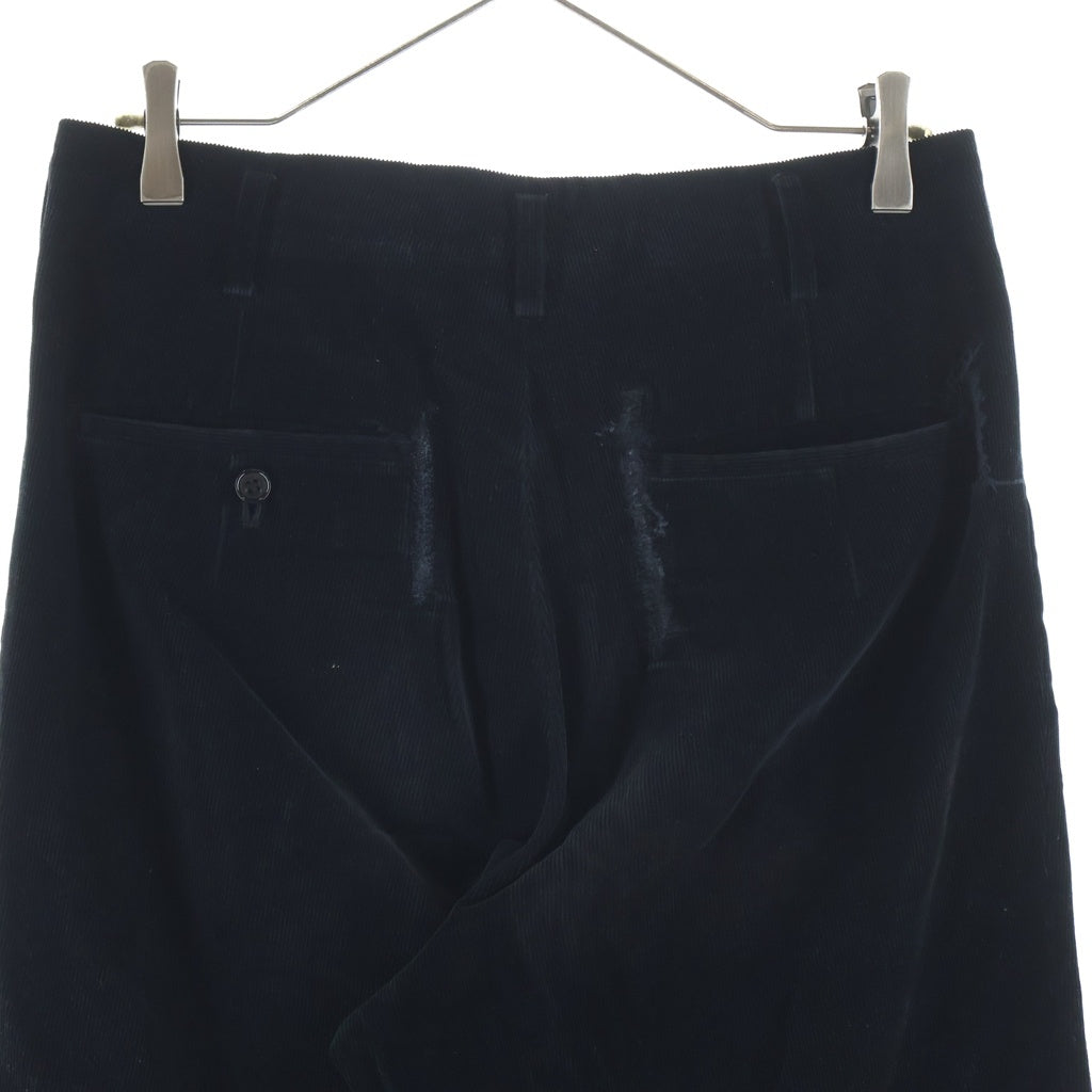 Yohji Yamamoto POUR HOMME(ヨウジヤマモト プールオム) 90s Corduroy Pants コーデュロイ パンツ ブラック サイズS