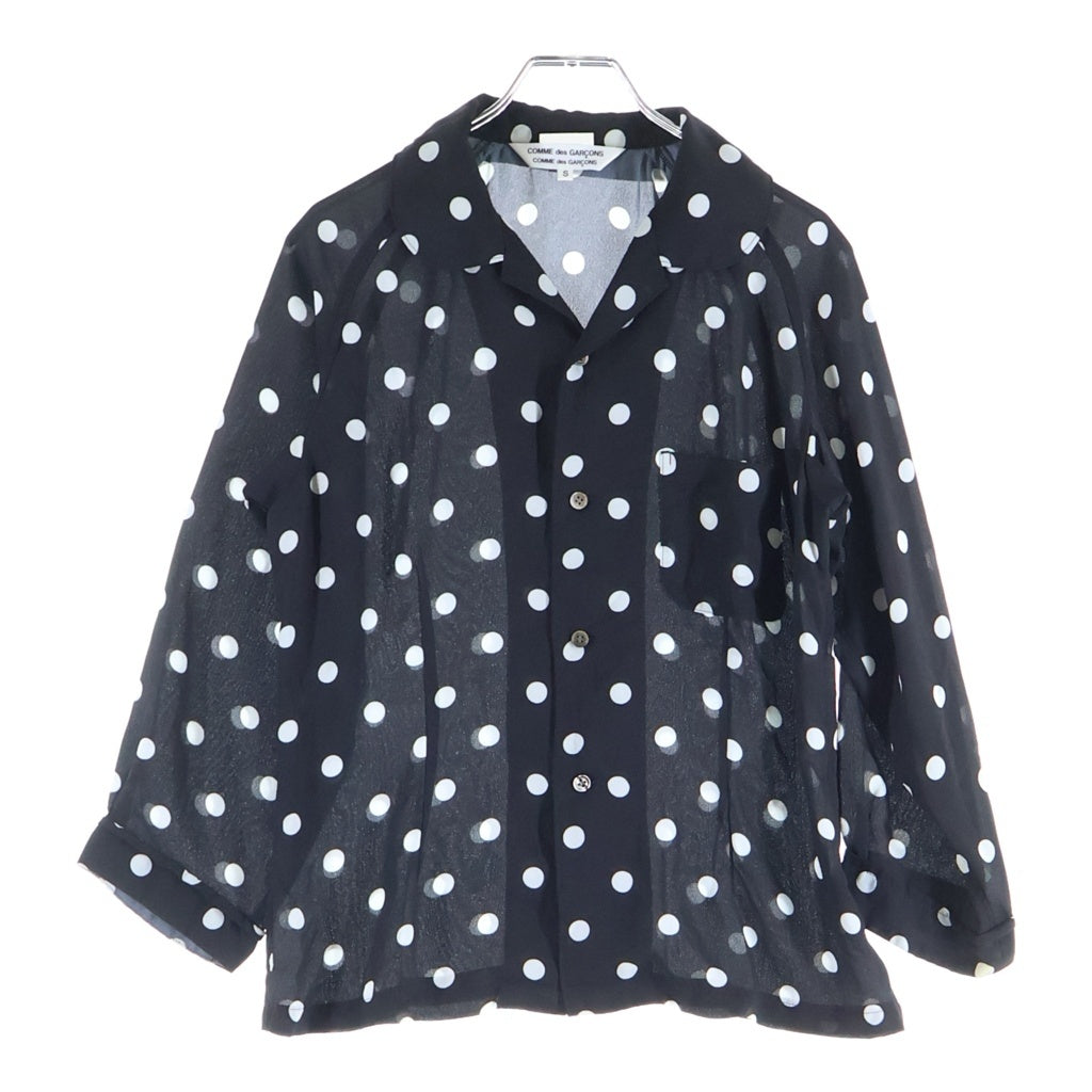 COMME des GARCONS COMME des GARCONS(コムデギャルソンコムデギャルソン) 19SS Archive LS Shirt オンブレ ドット ロングスリーブ 長袖シャツ 水玉 ブラック レディース RC-B018