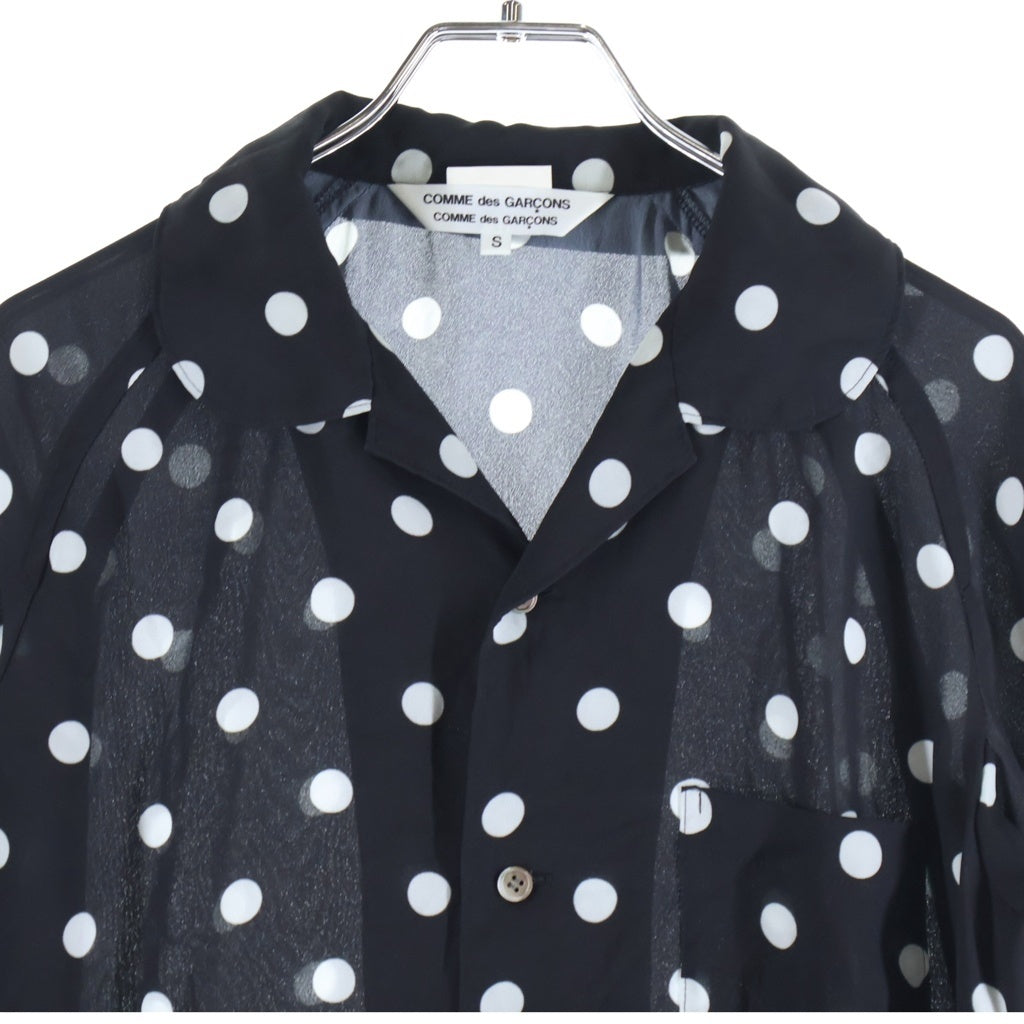 COMME des GARCONS COMME des GARCONS(コムデギャルソンコムデギャルソン) 19SS Archive LS Shirt オンブレ ドット ロングスリーブ 長袖シャツ 水玉 ブラック レディース RC-B018