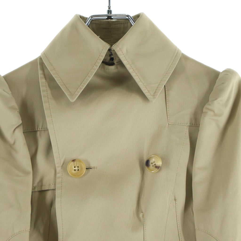 JUNYA WATANABE COMME des GARCONS(ジュンヤワタナベ コムデギャルソン) 06SS Archive Short Trench Coat ショート トレンチコート 裏地市松模様 再構築 ベージュ レディース JQ-J005