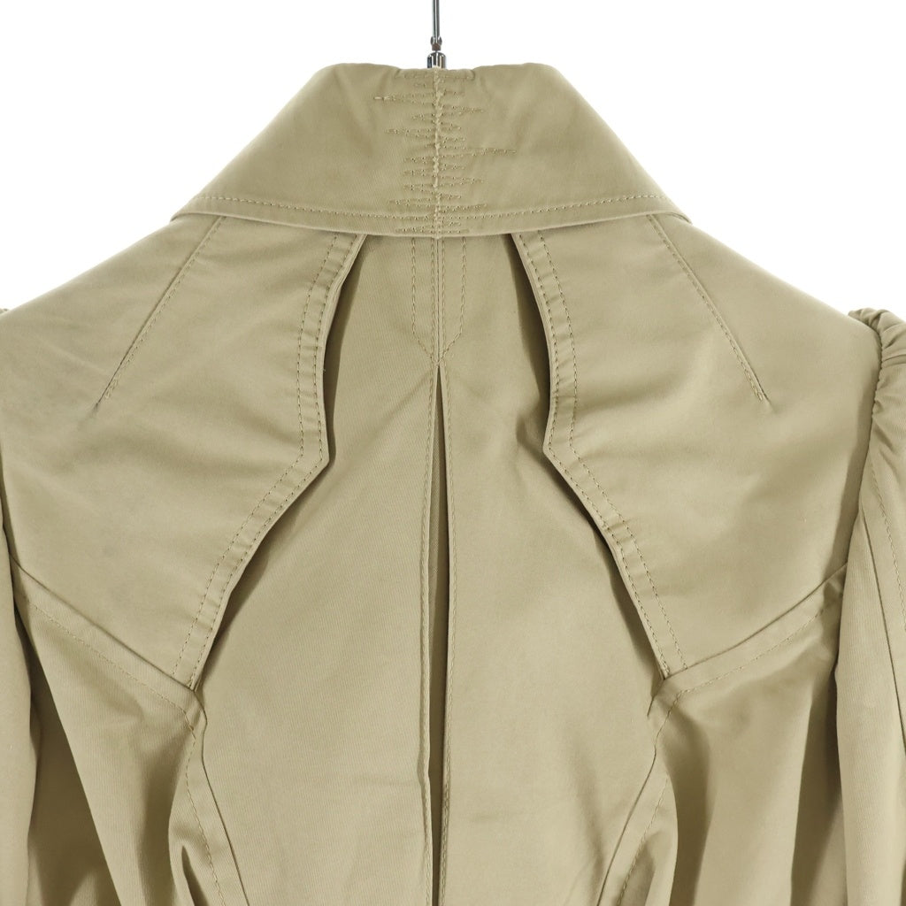 JUNYA WATANABE COMME des GARCONS(ジュンヤワタナベ コムデギャルソン) 06SS Archive Short Trench Coat ショート トレンチコート 裏地市松模様 再構築 ベージュ レディース JQ-J005