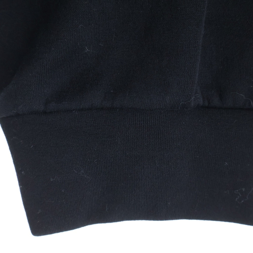 PRADA(プラダ) Re-Nylon Sweatshirt トライアングルロゴ ナイロン切替 クルーネックスウェットトレーナー ブラック UJL30A