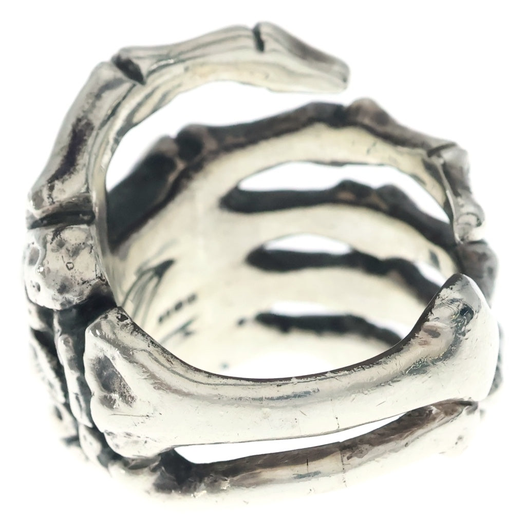 CRAZY PIG(クレイジーピッグ) BONE HAND RING ボーンハンド スカル リング SV925 シルバー