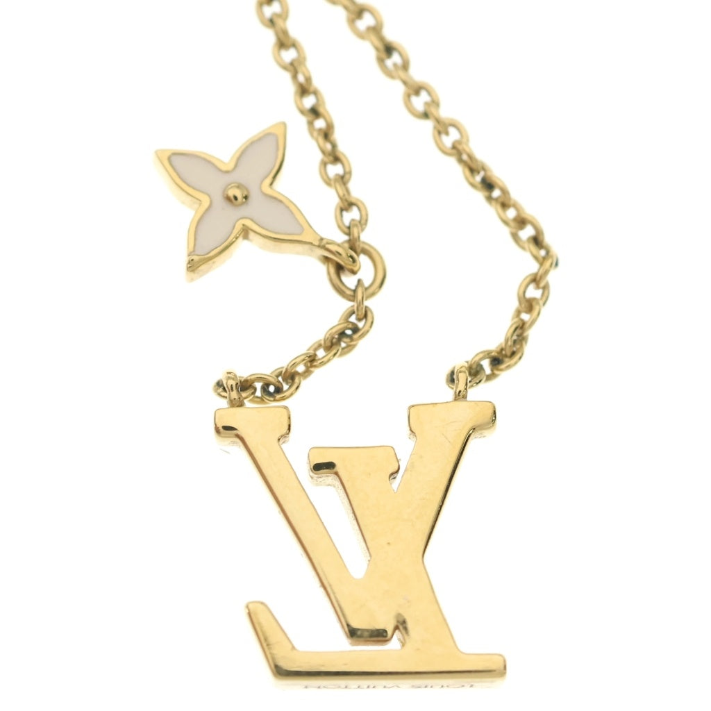 LOUIS VUITTON(ルイヴィトン) LV アイコニック エナメル ホワイト ブロン ネックレス ゴールド M01092 レディース