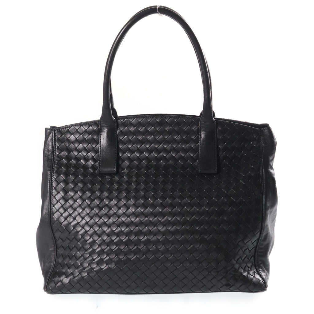 BOTTEGA VENETA(ボッテガヴェネタ) イントレチャート 2WAY レザーショルダーバッグ ハンドバッグ ブラック レディース