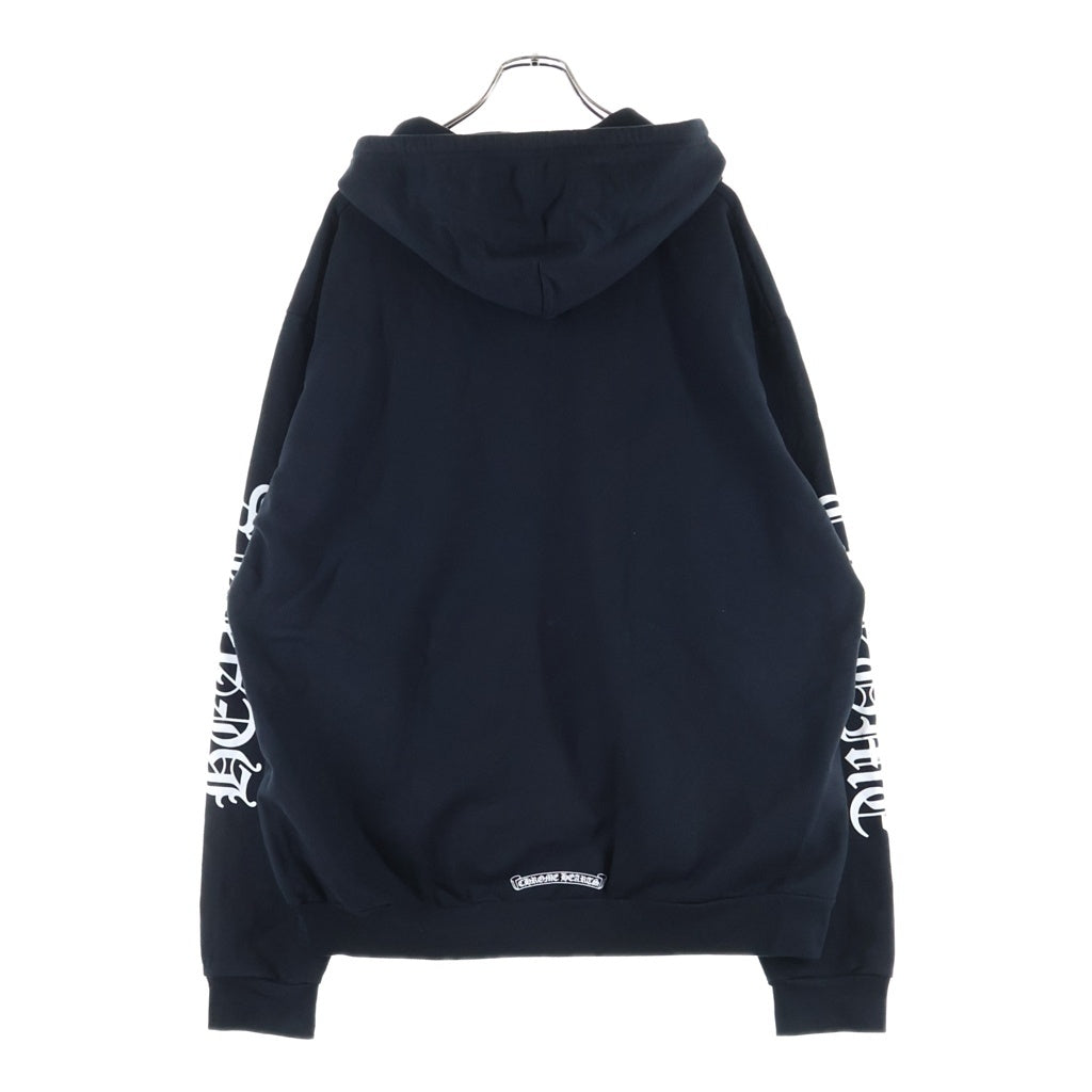 CHROME HEARTS(クロムハーツ) SWTSHRT HD ZIP ヴァーティカルロゴ ダガージップ フリースパーカー ブラック