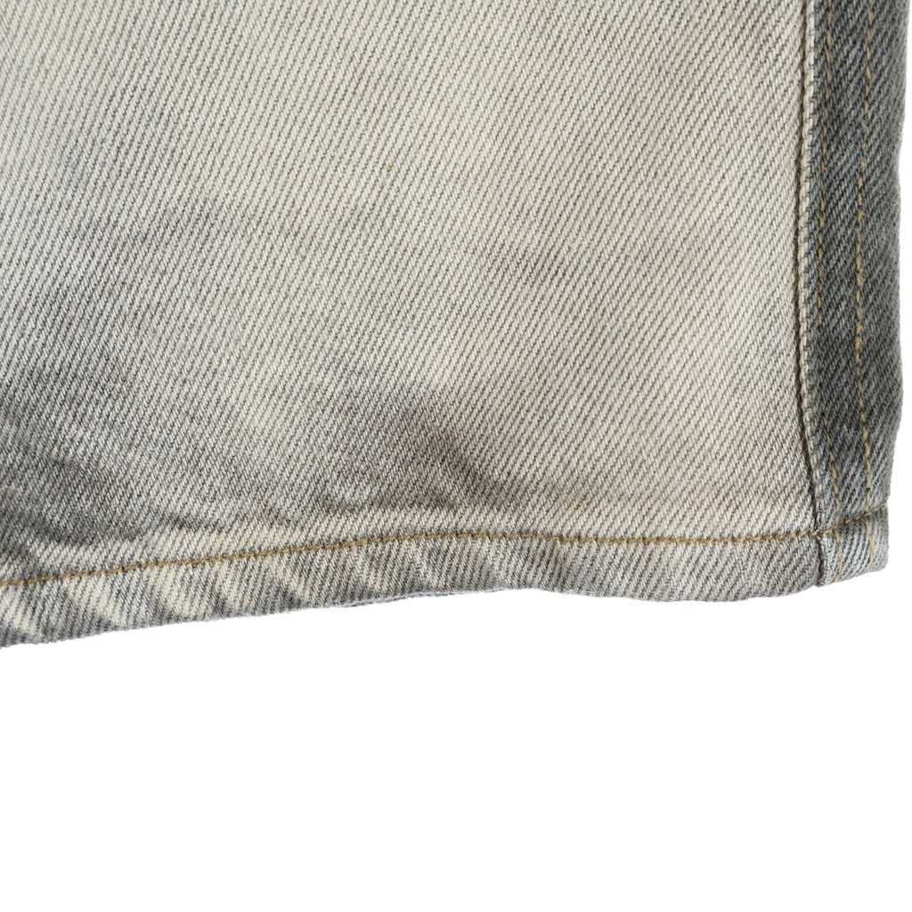 ECKHAUS LATTA Wide Leg Jean スプレーデザイン ワイドストレートジーンズ デニム ブラック/ホワイト