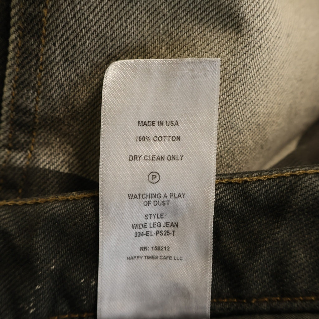 ECKHAUS LATTA Wide Leg Jean スプレーデザイン ワイドストレートジーンズ デニム ブラック/ホワイト