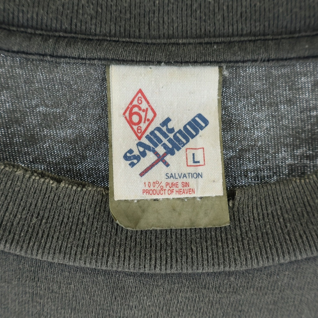 SAINT MICHAEL(セントマイケル) 23SS ×NEIGHBORHOOD NH-SS TEE SKULL BIKE ネイバーフッド ダメージ加工半袖Tシャツ グレー SM-S23-0000-116
