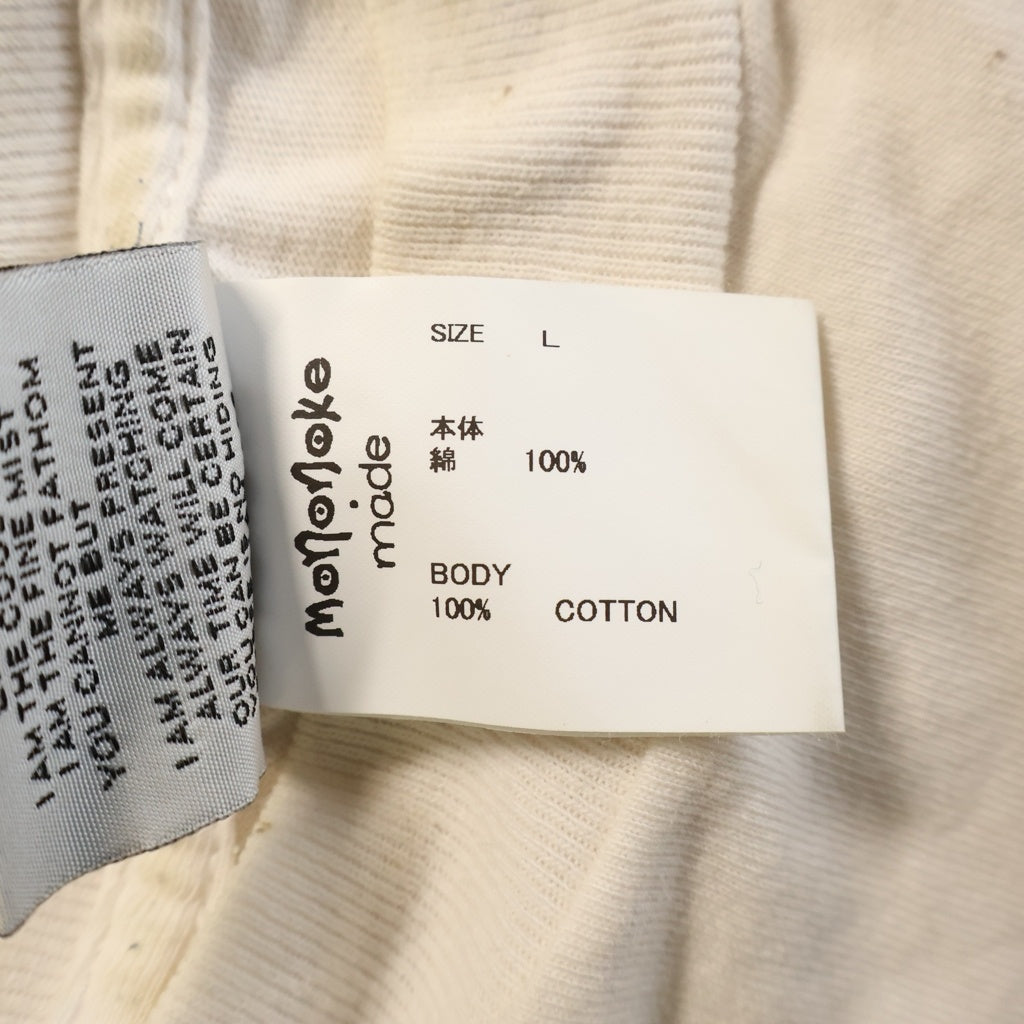 NO BRAND(ノーブランド) mononoke・made(モノノケ・メイド) S/S T-SHIRT MNNK 半袖Tシャツ ホワイト MT-MK8-0000-001