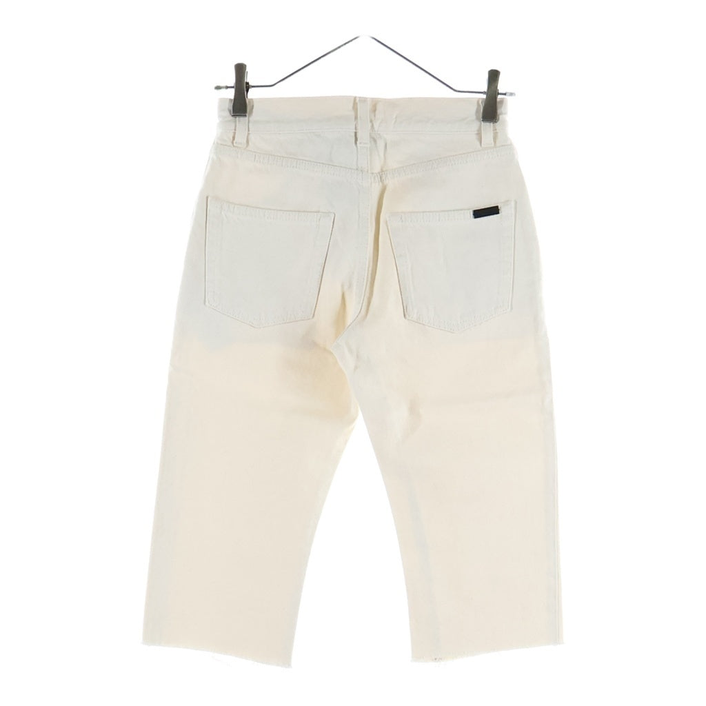 SAINT LAURENT PARIS(サンローランパリ) Denim Short Pants デニムショートパンツ ホワイト レディース 681317 Y23NO