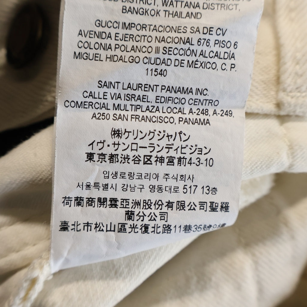 SAINT LAURENT PARIS(サンローランパリ) Denim Short Pants デニムショートパンツ ホワイト レディース 681317 Y23NO