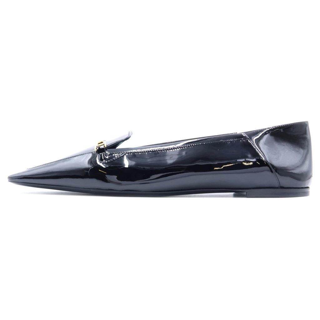 SAINT LAURENT PARIS(サンローランパリ) Chris ホースビット パテントレザー ローファー ローカットシューズ ブラック 776885