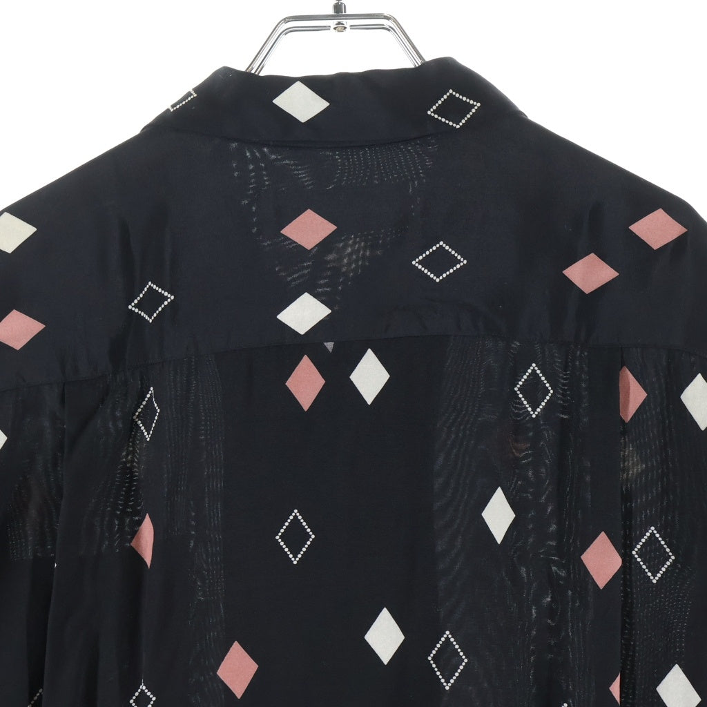 WACKO MARIA(ワコマリア) 24AW Daiamond Hawaian Shirt ダイアモンド ハワイアン 半袖シャツ ブラック