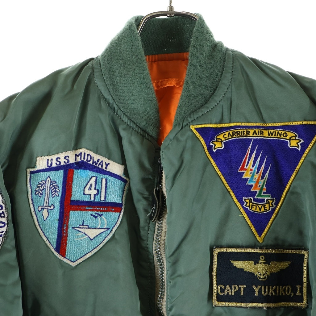 VINTAGE(ヴィンテージ) 60s MA-1 Flight Jacket ワッペン付き フライト ジャケット カーキ