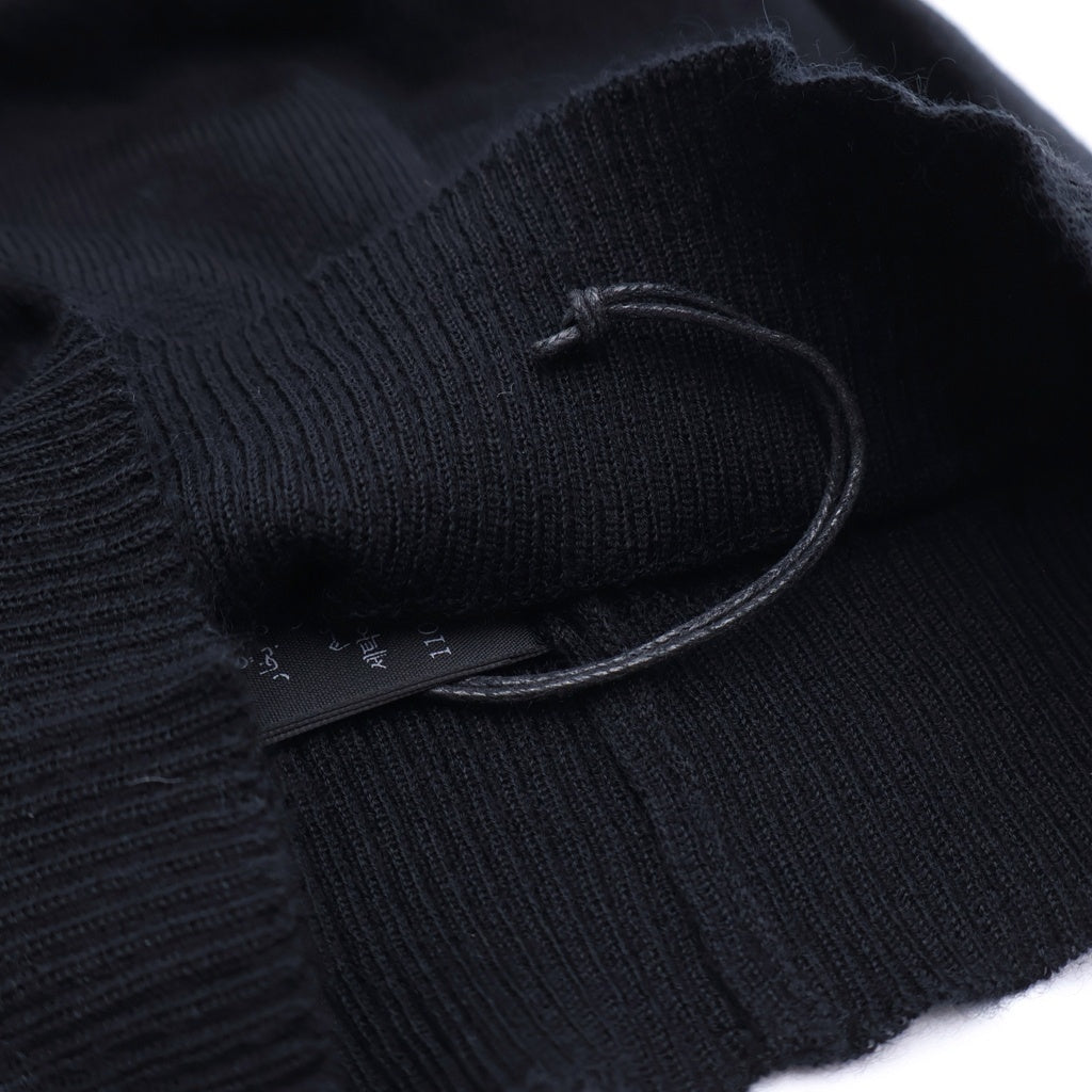 SAINT LAURENT PARIS(サンローランパリ) カシミア ニット帽 ビーニー ブラック 777171 3Y201