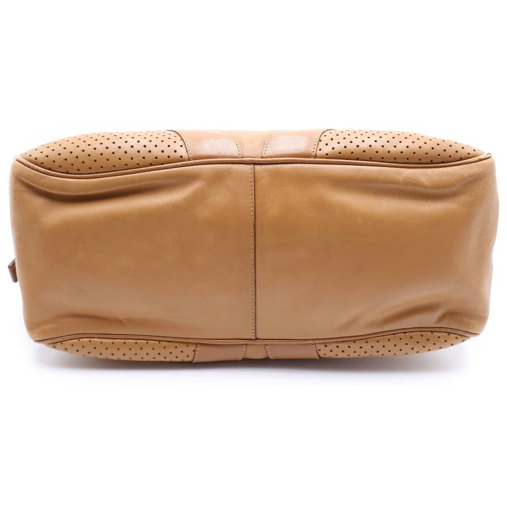 PRADA(プラダ) 00SS ARCHIVE LETHER PUNCHING HANDBAG レザー パンチング 2WAY ハンドバッグ ショルダーバッグ ブラウン