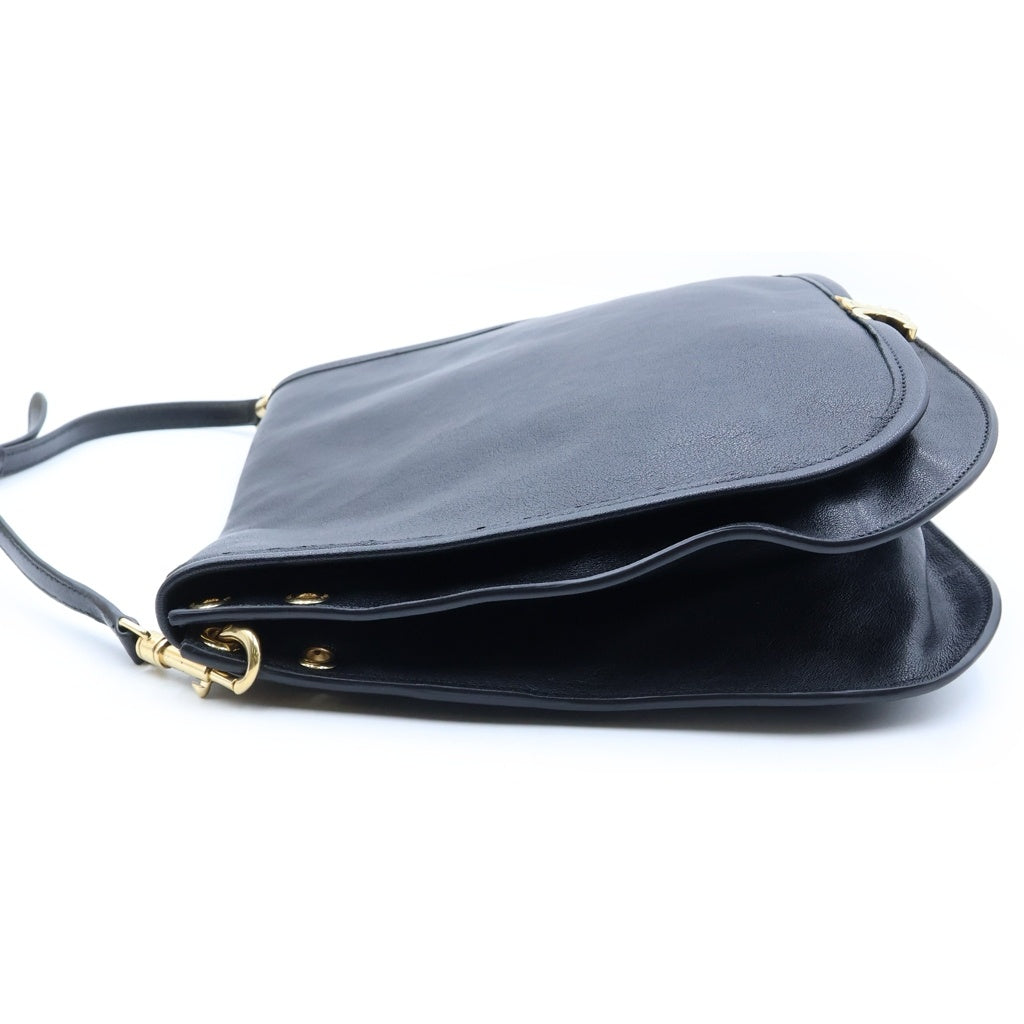 CELINE(セリーヌ) Soht Triomphe Besace Short Bag ブザス ソフト トリオンフ サブル シャイニー ラムスキン ショートバック ブラック CU-4295