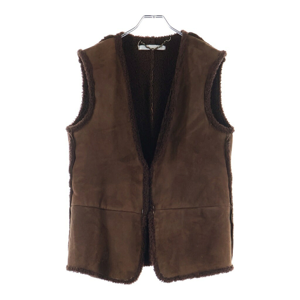 NUMBER (N)INE(ナンバーナイン) 02AW Archive ジョージ期 Sheep Skin Vest シープスキン ベスト ブラウン