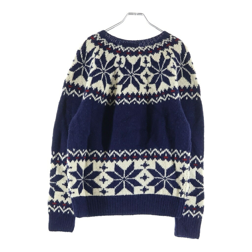 GOODENOUGH(グッドイナフ) 90s Knit Sweater ノルディック柄 セーター ニット ネイビー