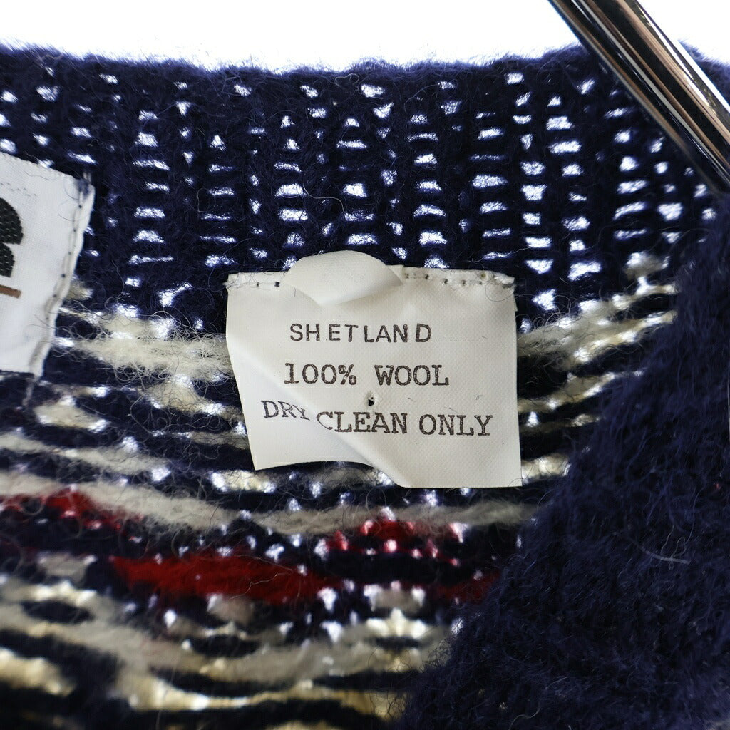 GOODENOUGH(グッドイナフ) 90s Knit Sweater ノルディック柄 セーター ニット ネイビー