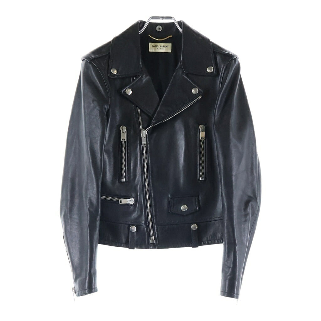 SAINT LAURENT PARIS(サンローランパリ) 17AW クラシック モーターサイクル レザー ダブルライダース ジャケット ブラック L01O 397287 Y5YA2