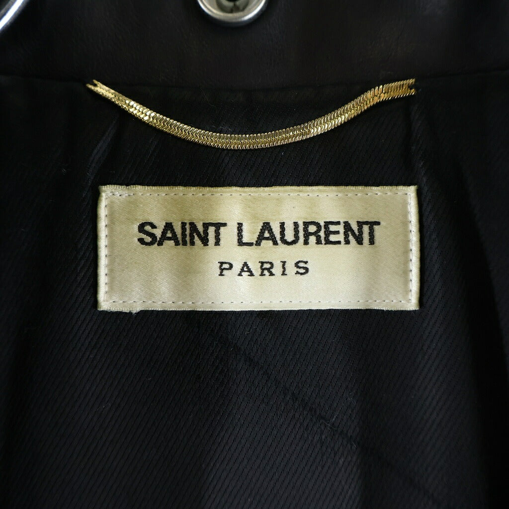 SAINT LAURENT PARIS(サンローランパリ) 17AW クラシック モーターサイクル レザー ダブルライダース ジャケット ブラック L01O 397287 Y5YA2