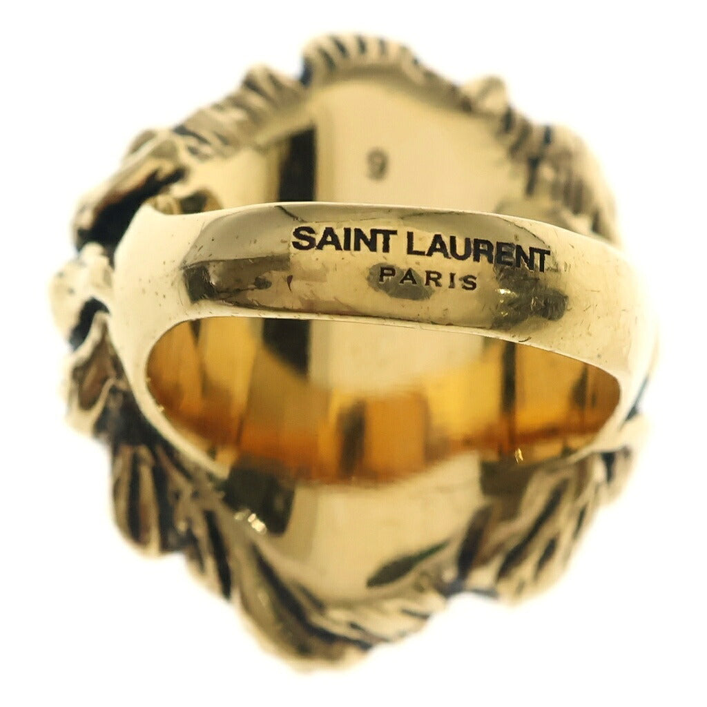 SAINT LAURENT PARIS(サンローランパリ) ライオンヘッドモチーフ リング 指輪 ゴールド