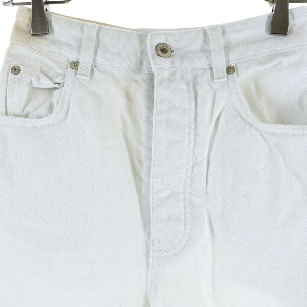 LOEWE(ロエベ) 24SS Cotton Denim Pants コットン ボタンフライ デニムパンツ ホワイト S540Y11X74