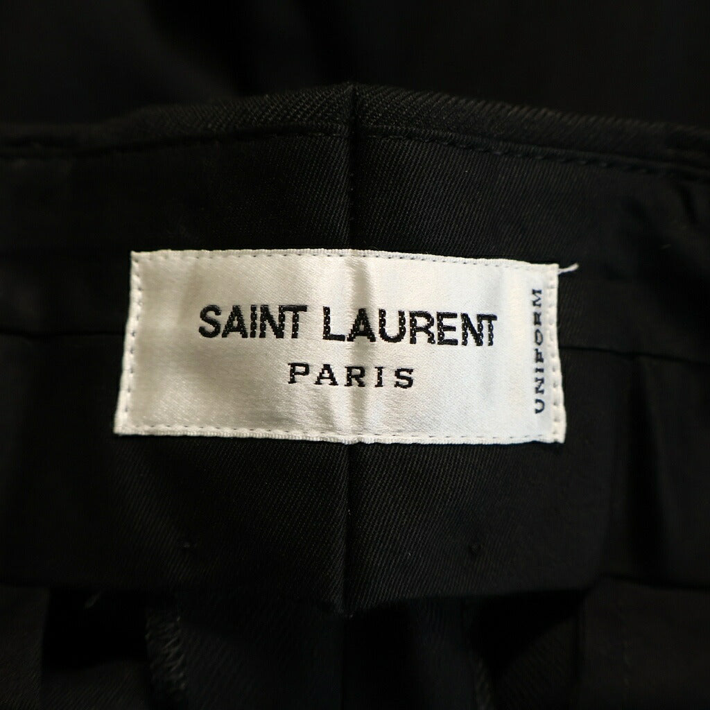 SAINT LAURENT PARIS(サンローランパリ) Uniform Wool Pants ユニフォーム ウール スラックス パンツ ブラック 816930 3YR39 637089 Y404W