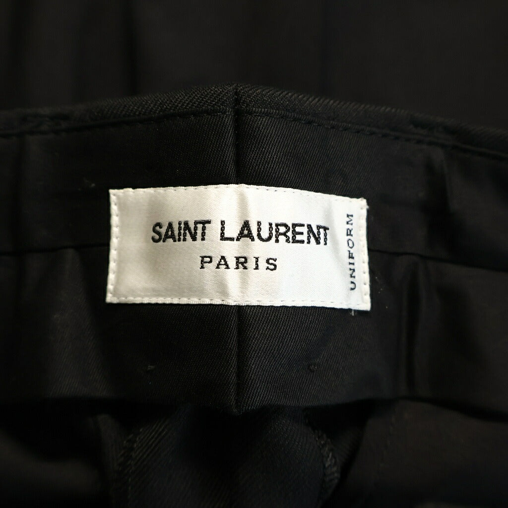 SAINT LAURENT PARIS(サンローランパリ) Uniform Wool Pants ユニフォーム ウール スラックス パンツ ブラック 816930 3YR39 637089 Y404W